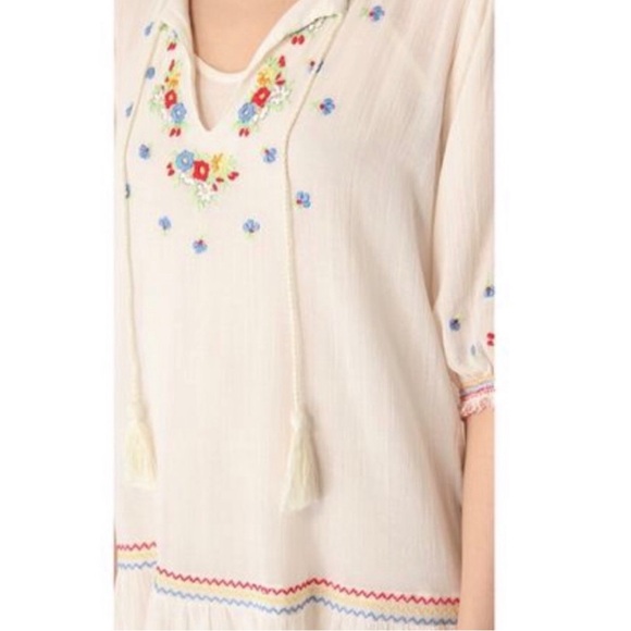 MES DEMOISELLES Floral Embroidery Intricate Tunic Top Sz EU 38 US 6 EXCELLENT - Picture 2 of 8